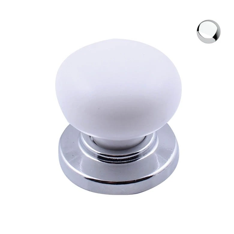 Kulp Düğme Porselen-D Krom