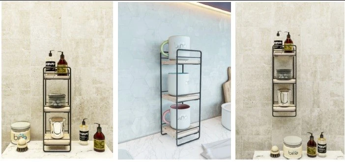 Raf Darwin 3 Katlı Raf 43x14cm