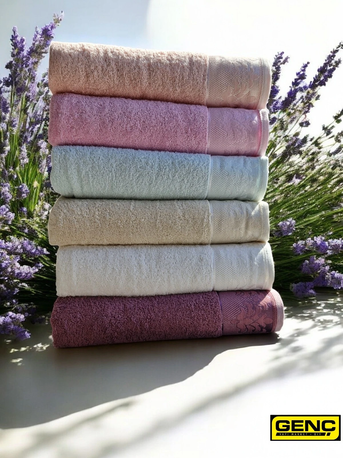 Banyo Havlusu Mira Battal 6'lı 100x150cm