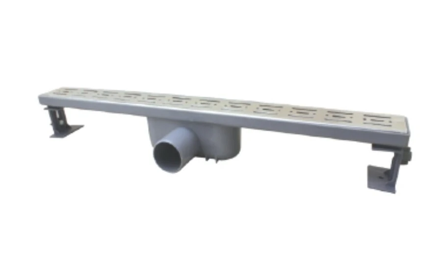 Duş Kanalı 50cm Yatay Çıkış Satin Kare Desenli