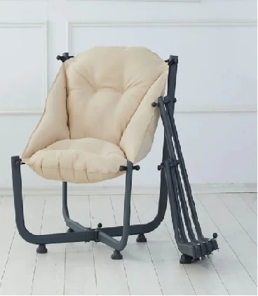 Katlanır Lüks Sandalye Elit  Krem 76*91*88cm