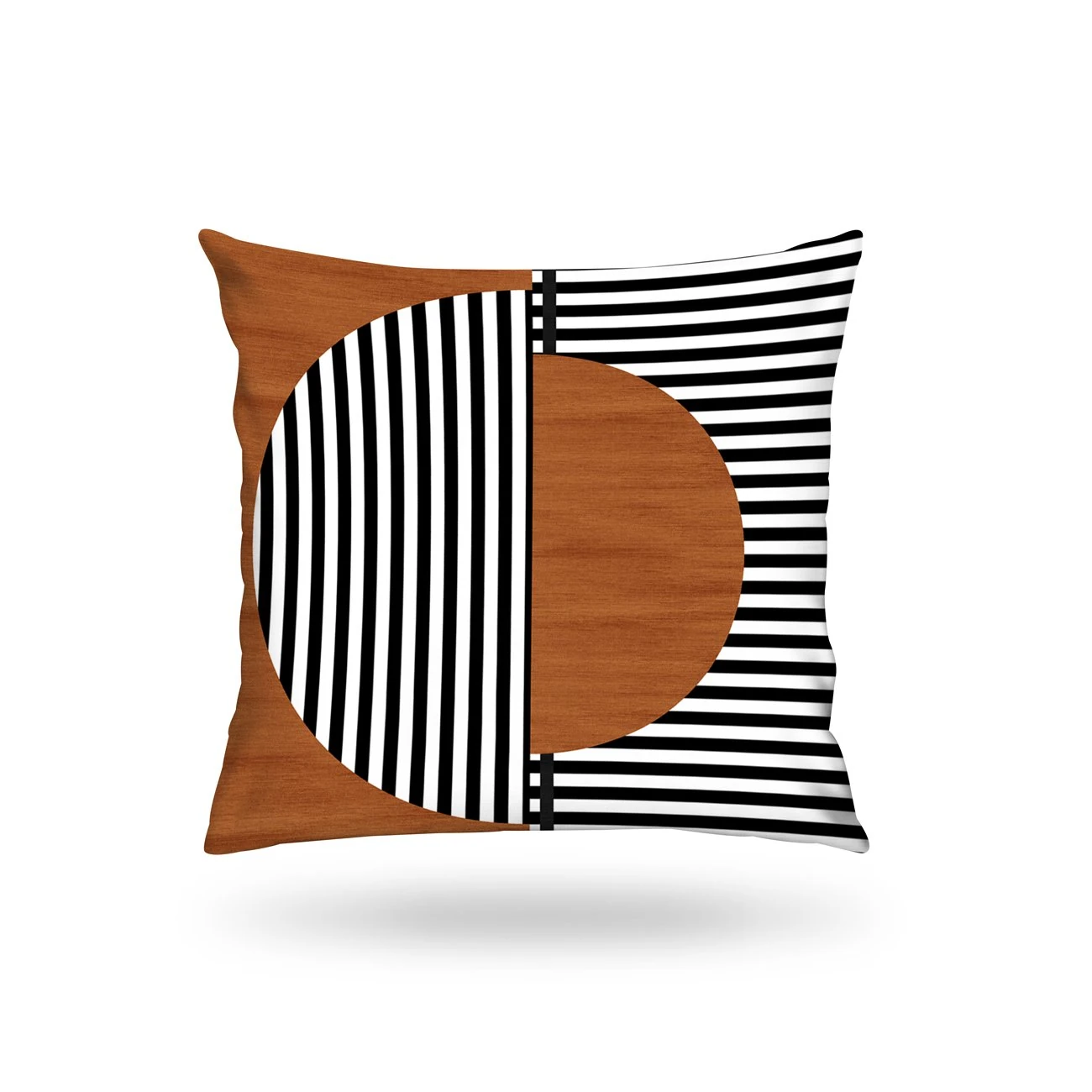 Kırlent Kılıfı Etn Desen Kahve-Siyah 43x43cm