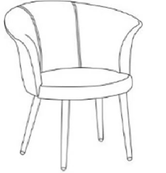 Sandalye Juva Glow 4 Kırçıllı Gri-Siyah Ayak