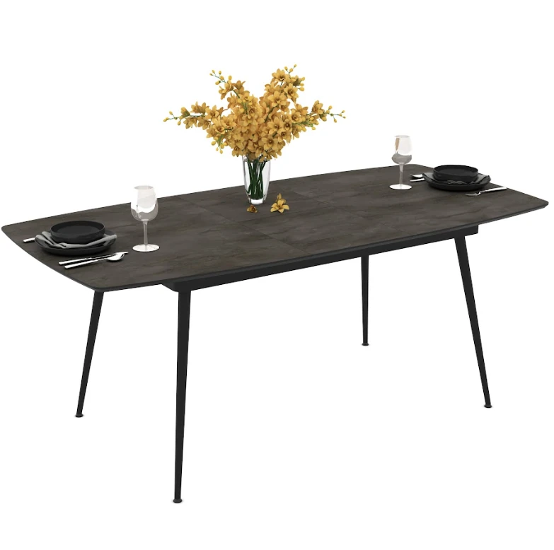 Masa Yense Dining Irony Mat Siyah 145*40cm