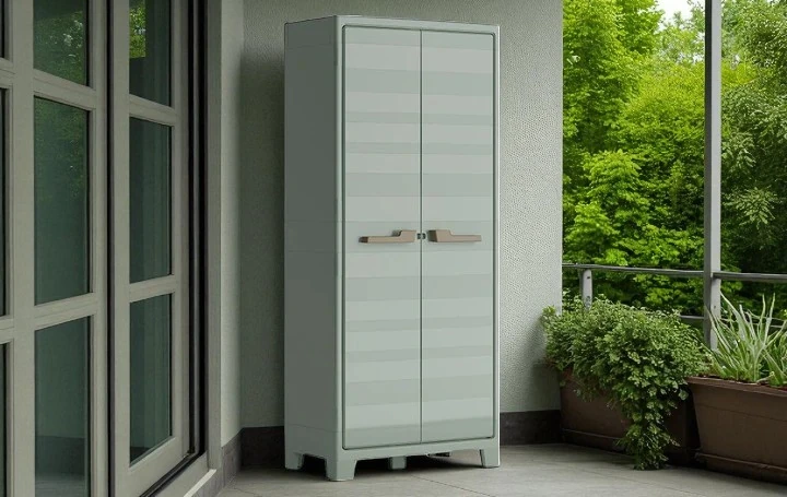 PLANET Uzun Dolap Dış Mekan Gri/Siyah68x39x173cm