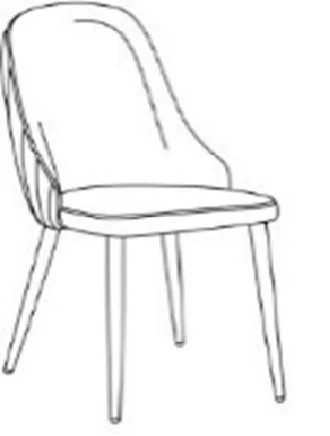 Sandalye Remis Nordic 16 Açık Gri-Siyah Ayak