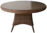 Rattan Yuvarlak Masa 120cm Kahverengi HL02