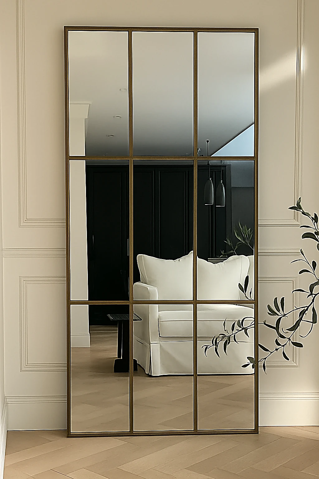 BoyAynasıMetalÇerçevePencereDekoratfEsktme80x180cm