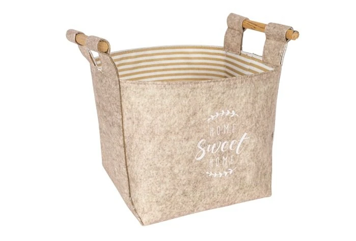 Tahta Saplı Dikdörtgen Mini 15X15X14 cm