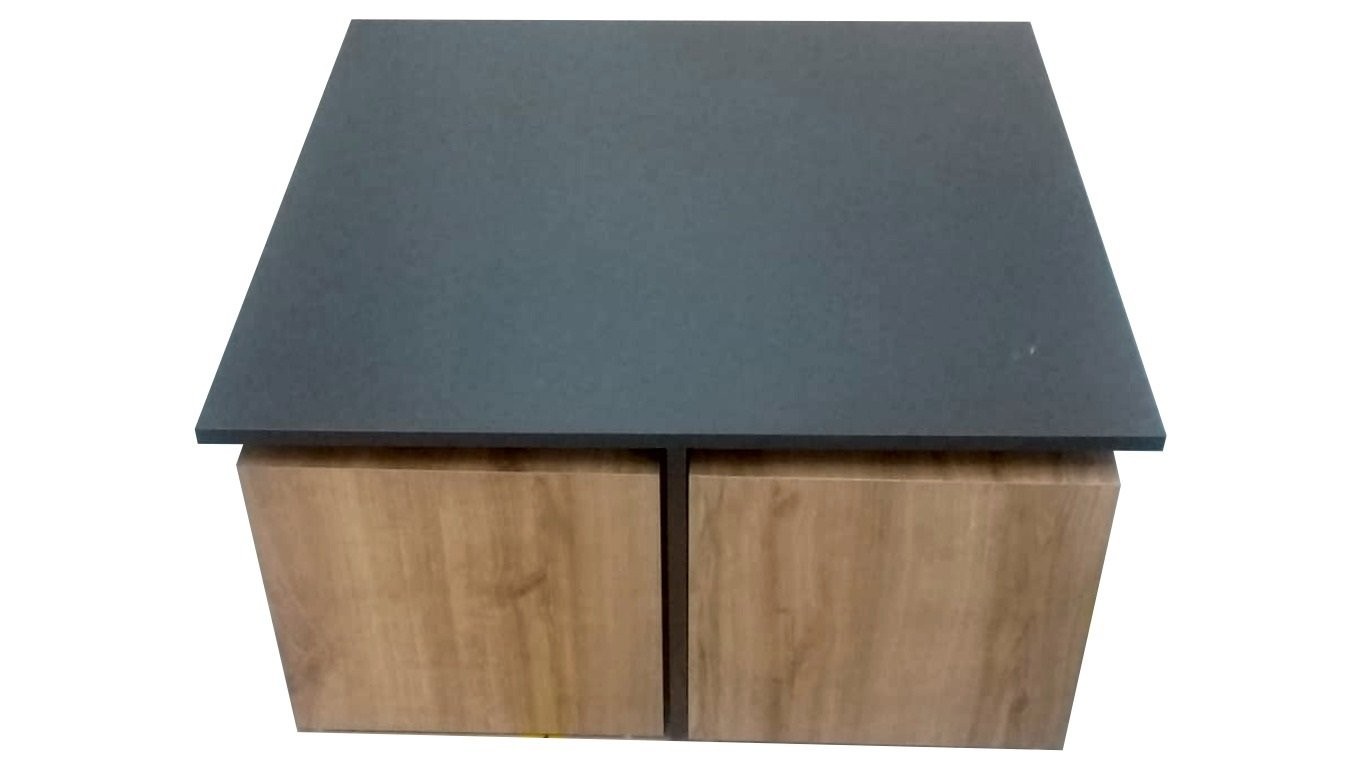 Orta Sehpa 5 Parça 90*90 Royal Meşe/ Antrasit