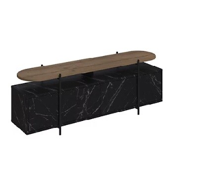 TV Sehpası Hanley İpek Siyah-Safir Meşe 160*48cm