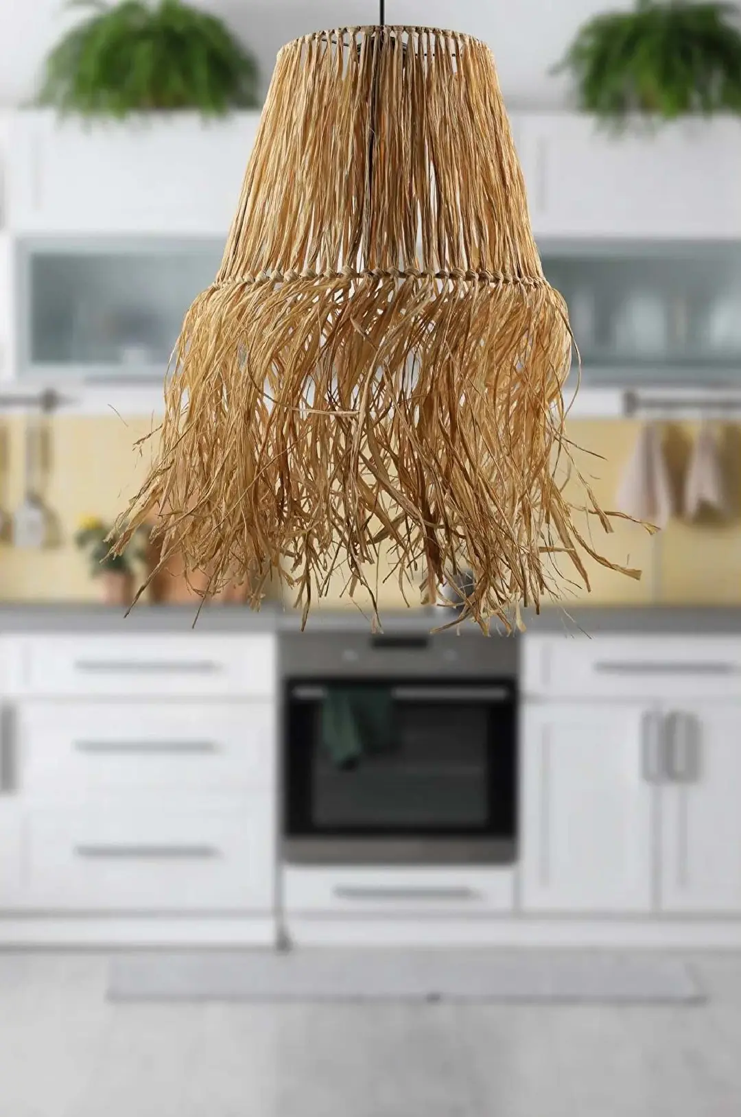 Zurich Raffia Chandelier Single Wicker