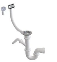 Körüklü Pratik Sifon Paslanmaz Vidalı  Ø40 Kafa 70