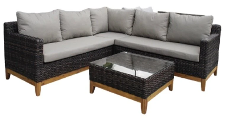 Manhattan K.Kahve RattanKöşe Oturma Seti KremMindr