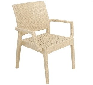 Sandalye Kollu Elit Rattan Bej