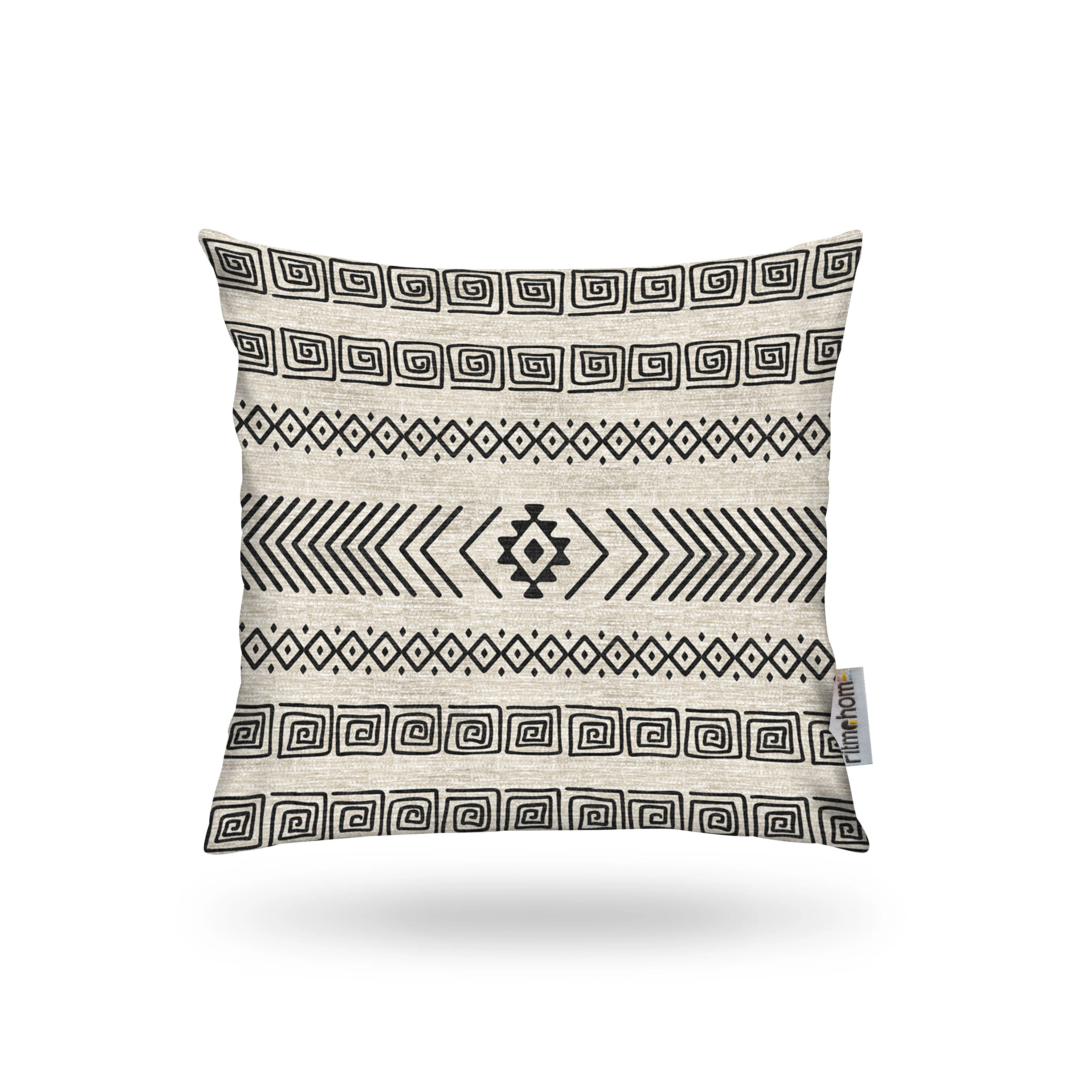 Kırlent Kılıfı Etn Desen Beyaz-Siyah 50x50cm