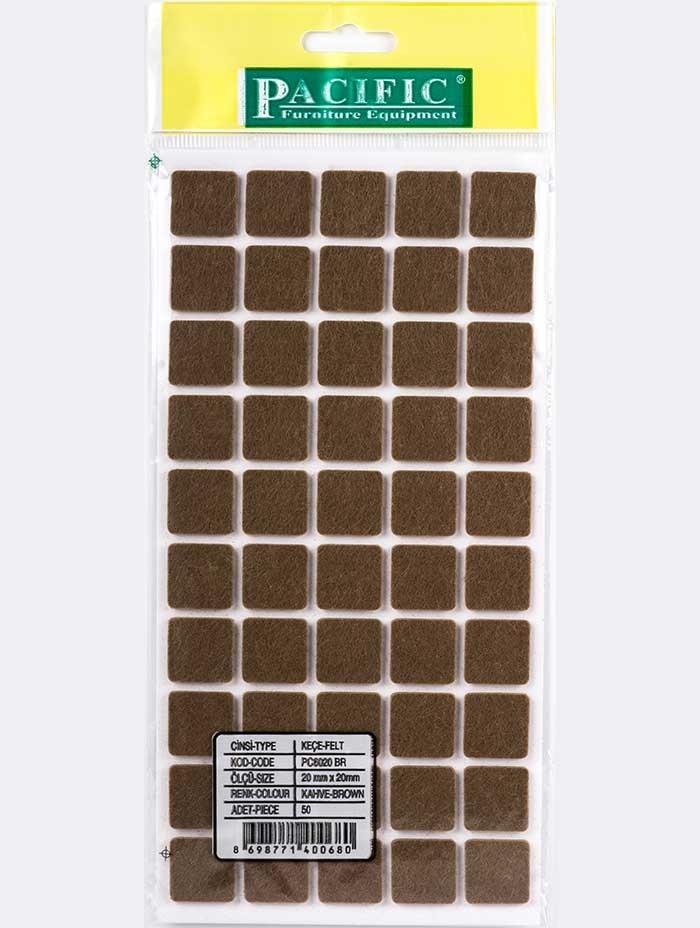 Yapışkanlı Keçe 20x20mm Kahve Pacific