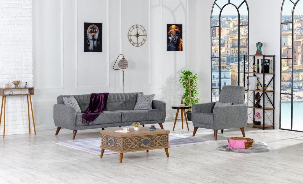 Amazon Çekyat Kanepe Antrasit Etna 200*75cm
