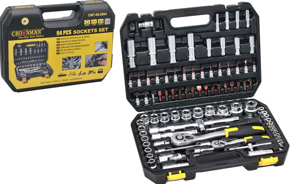 Socket ve Bits Set 94 Piece 1/2-1/4" CR-V