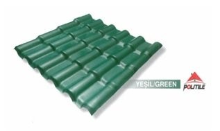 PVC-ASA Kiremit Panel 2,5x1000x4000 Yeşil