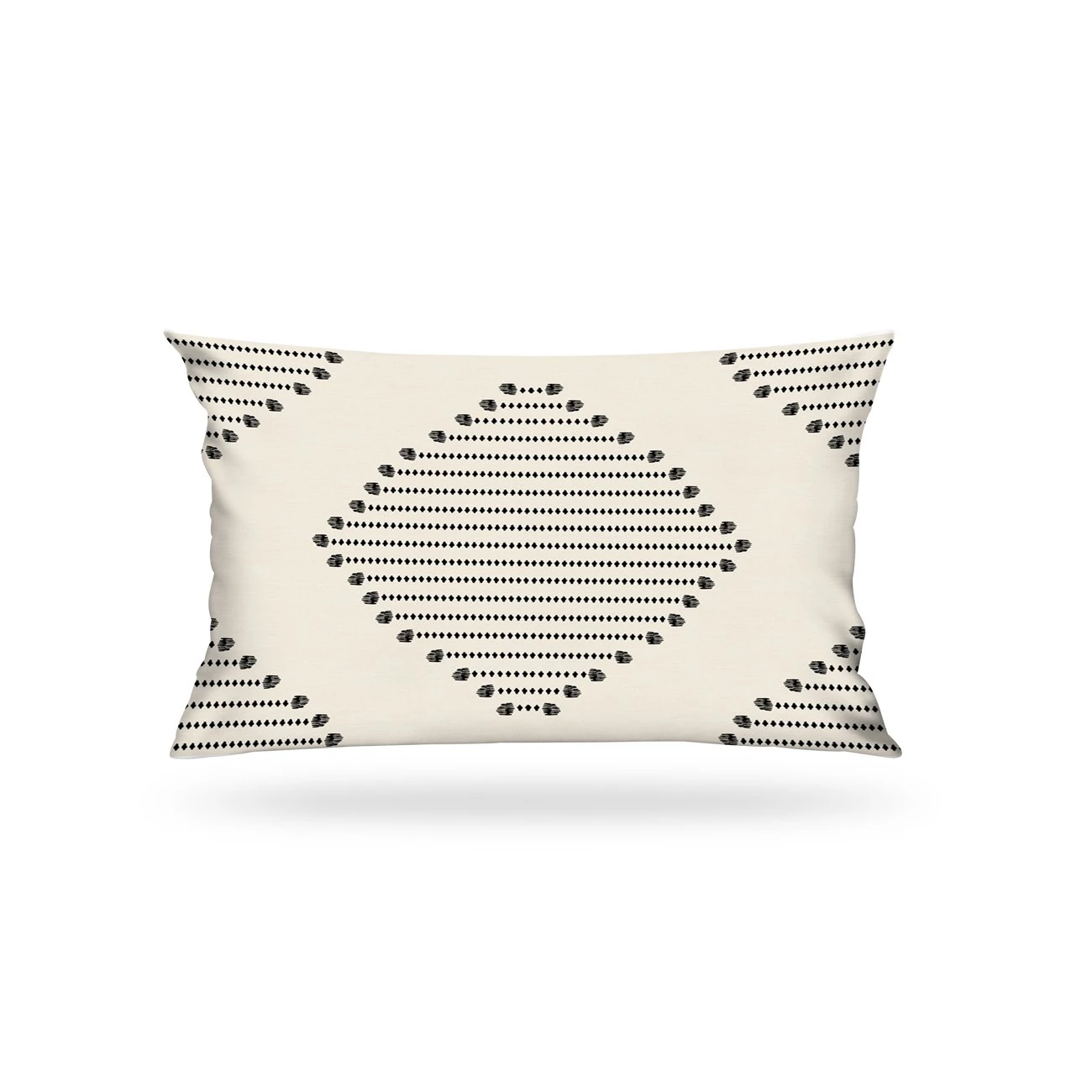 Kırlent Kılıfı İsk. Etn Desen Beyaz-Gri 35x50cm