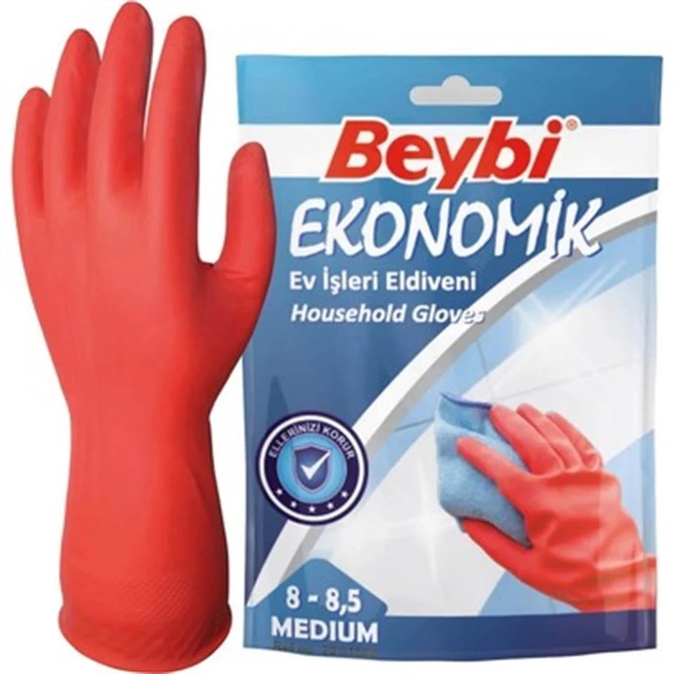 Ekonomik EV İşlev Eldiven Kırmızı No:8-8.5 Çift
