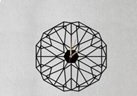 Duvar Saati Lazer Kesim Geometrik Ahşap Siyah 50x5