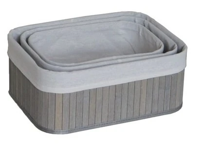 Bambu Sepet Gri Orta Boy 35x25x14cm