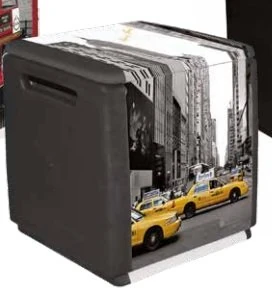 Cube Sandık Pls. New York  54x53x57cm