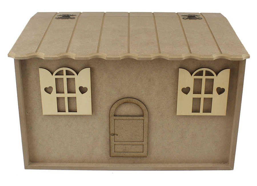 Ahşap Ekmeklik Kapı Pencereli 41*26*24cm