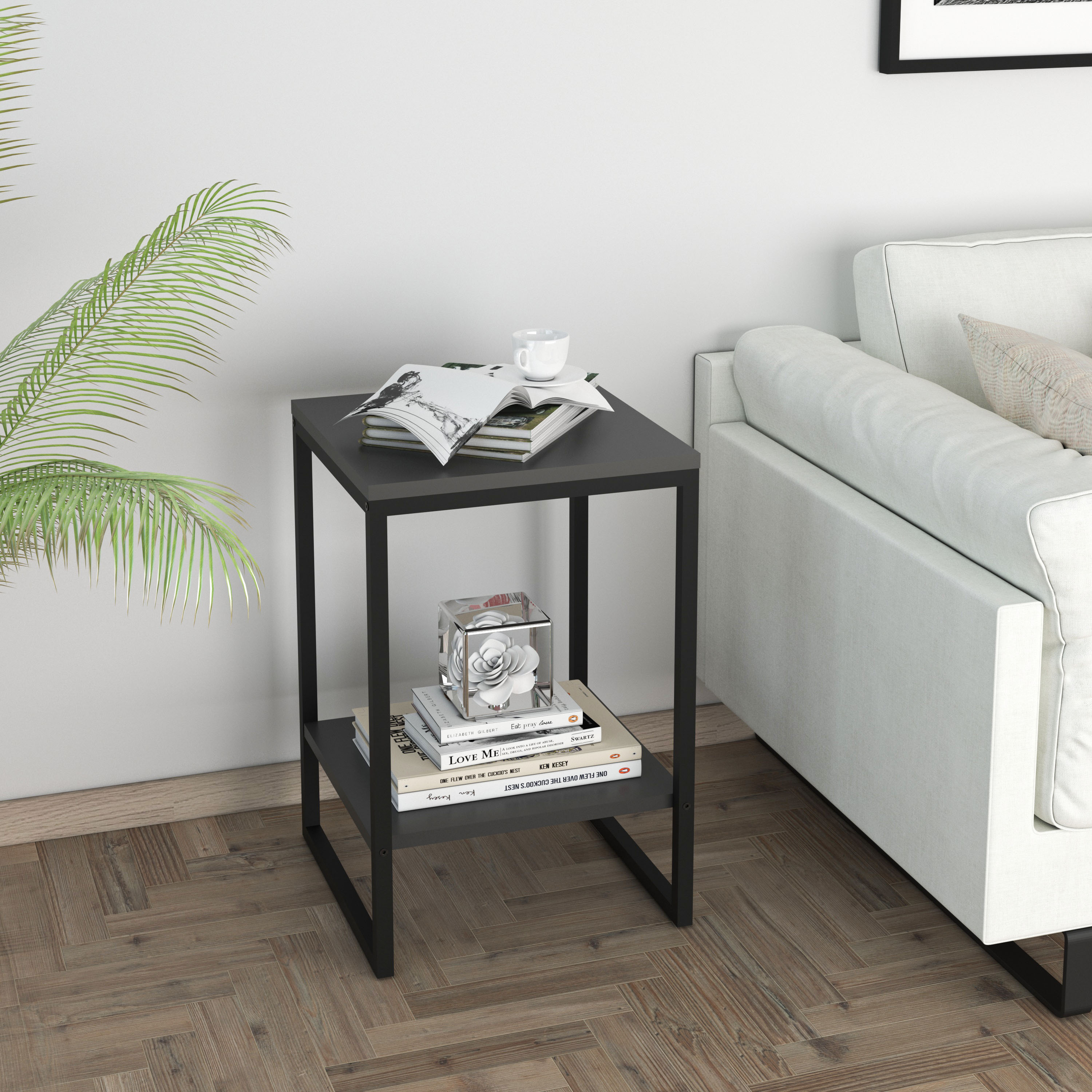 Yan Sehpa Mela Antrasit-Siyah