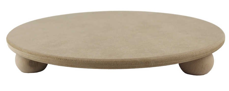 Ahşap Yuvarlak Sunumluk 30*4*30cm