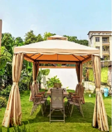 Çardak Perdeli Krem 3*3m