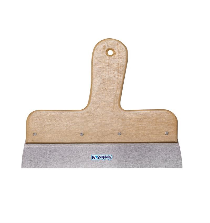 Spatula Yay Çeliği Eğri Ahşap Saplı 25cm
