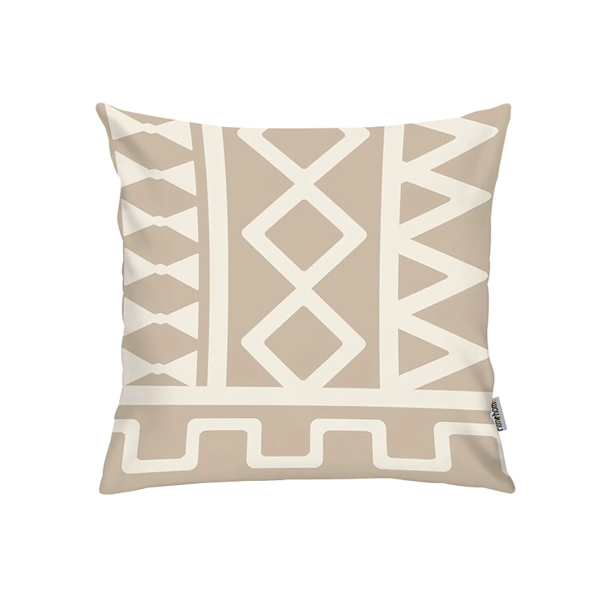 Kırlent Kılıfı Baskılı Krem Beyaz Desen 43x43