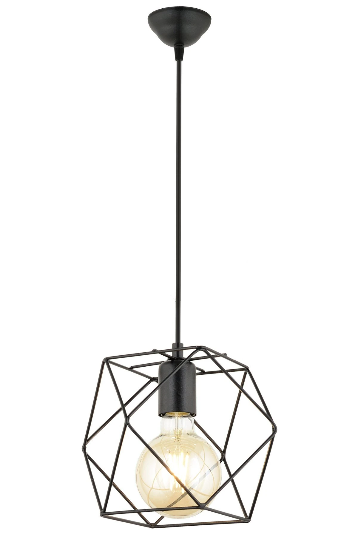 Zambak Tekli Avize Siyah