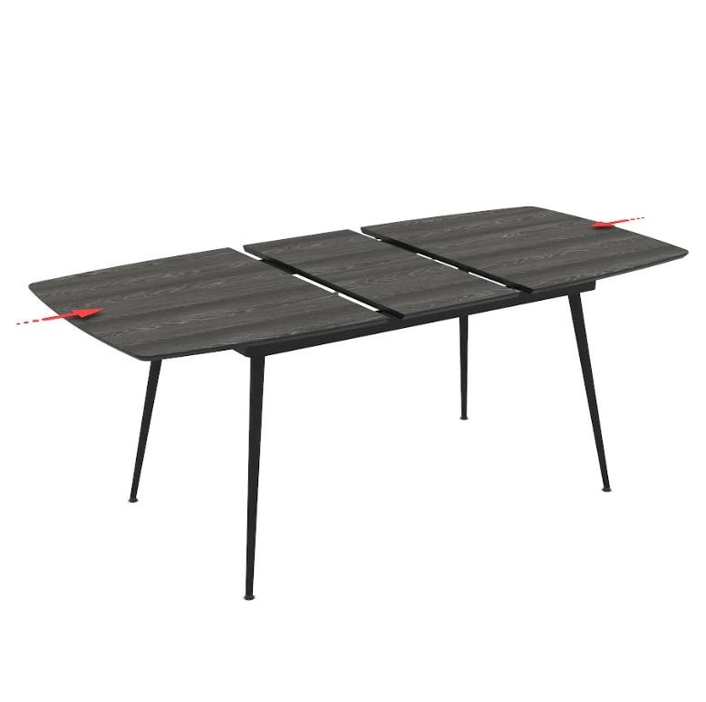 Masa Yense Dining Parlak Siyah 145*40cm