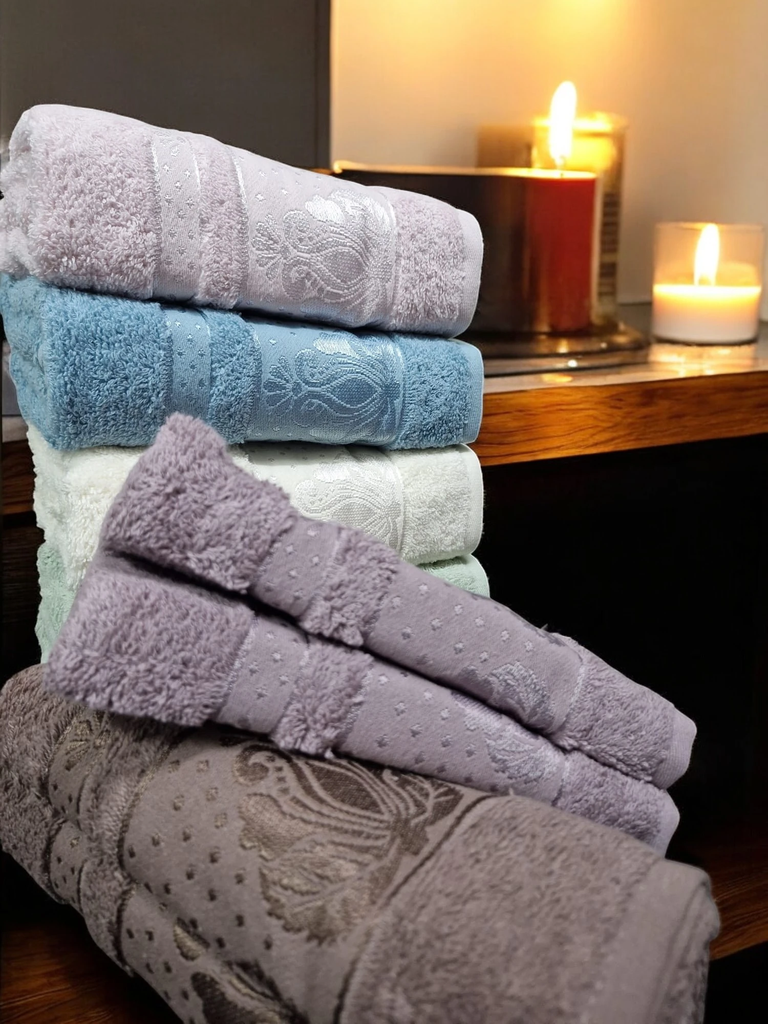 El Ve Yüz Havlusu Destina 6'lı 50x90cm