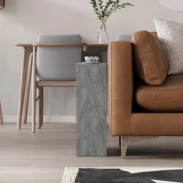 Yan Sehpa Sımpı Gri Mermer 60*55*20cm