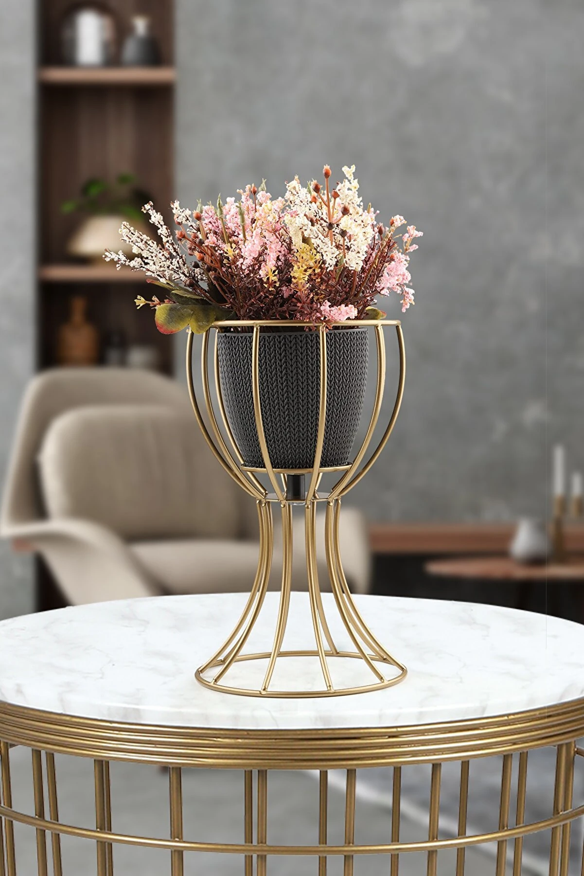 Saksılık Anafor Eskitme- Siyah Saksı