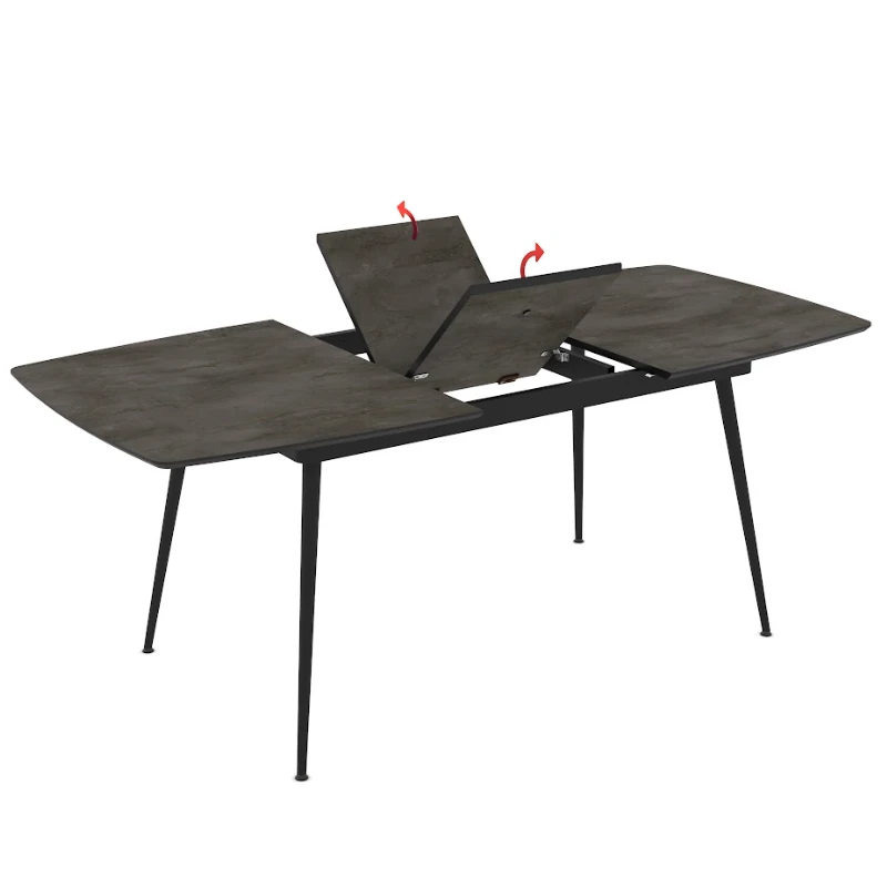 Masa Yense Dining Irony Mat Siyah 145*40cm