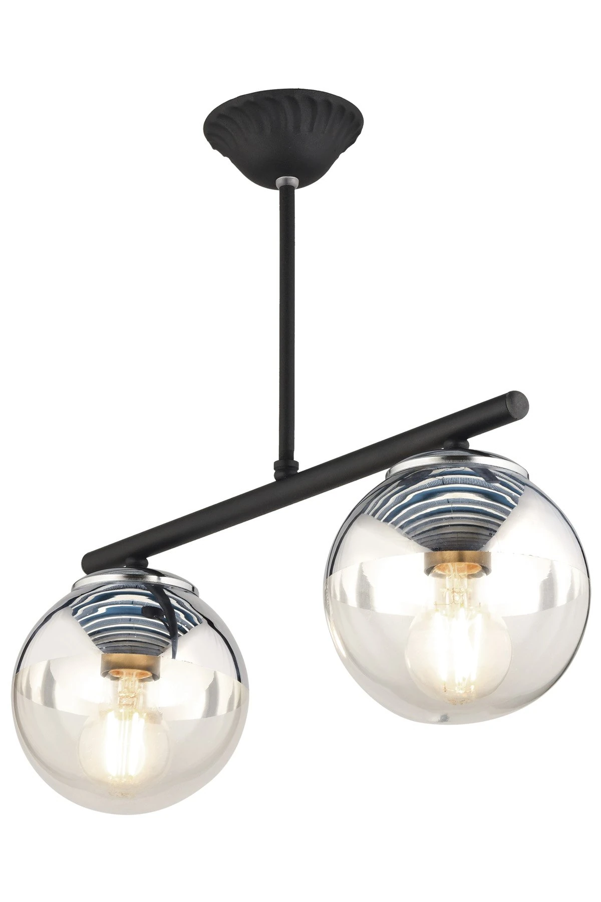 Maral Sarkıt Avize 2'Li Krom Camlı