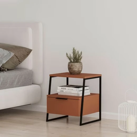 Komodin Pal  Çekmeceli Tarçın 50*45*40cm