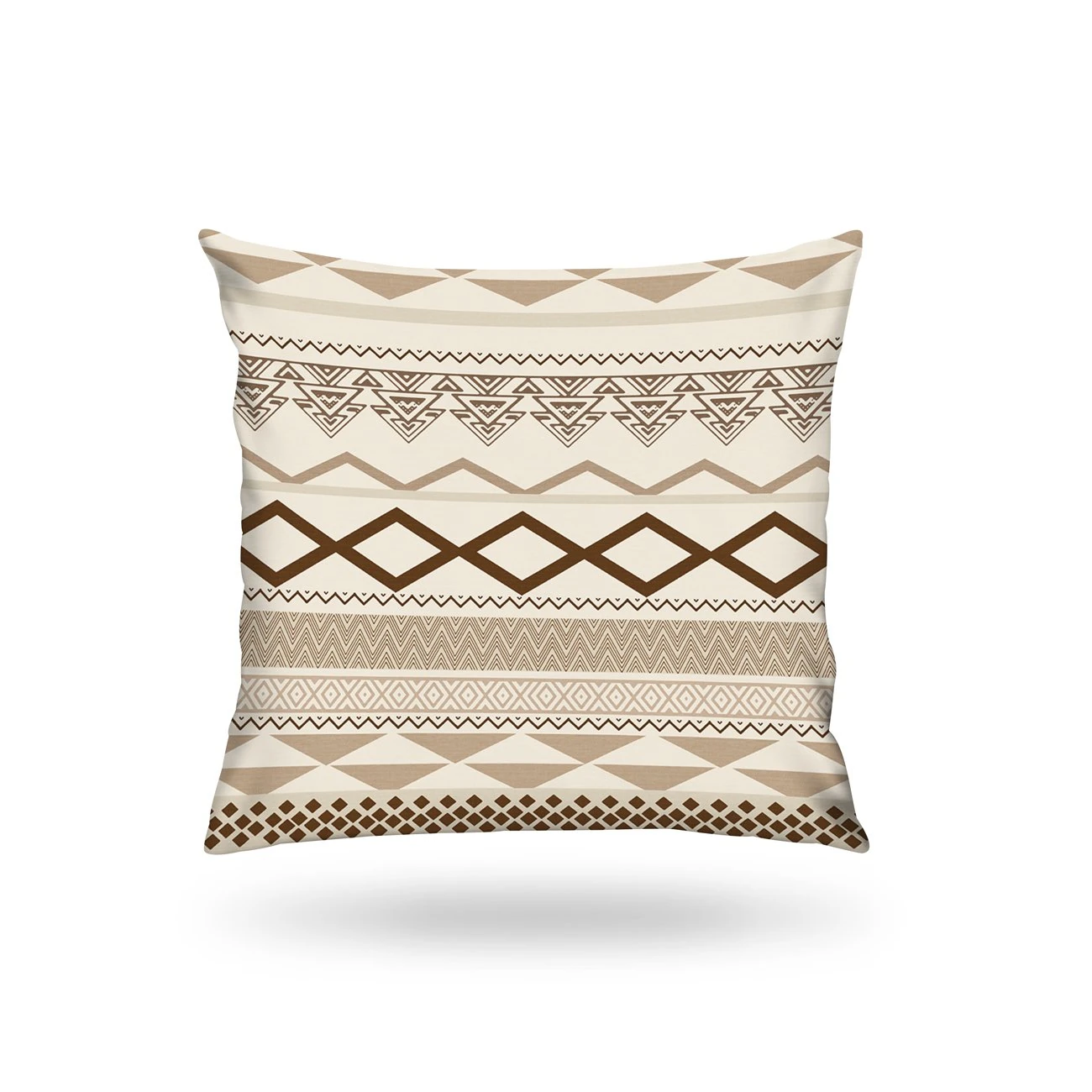 Kırlent Kılıfı İsk. Desen Kahve-Beyaz 43x43cm