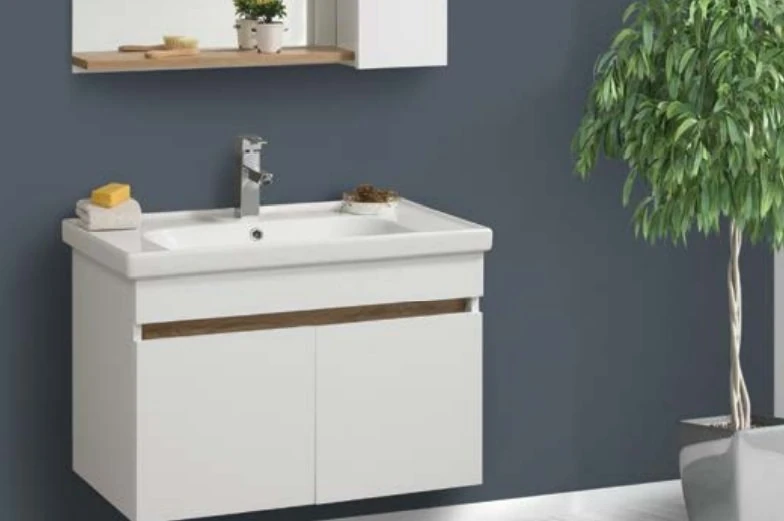 Bella Banyo Dolabı Lavabolu Alt modül Beyaz 65cm