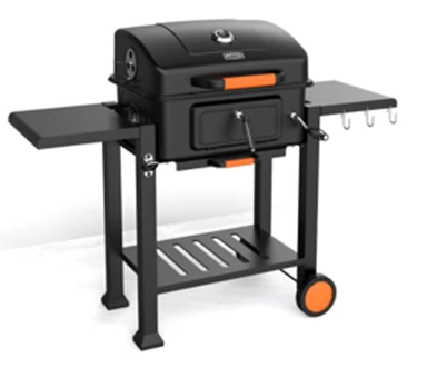 Barbekü Tekerlekli Siyah 132*62*104cm