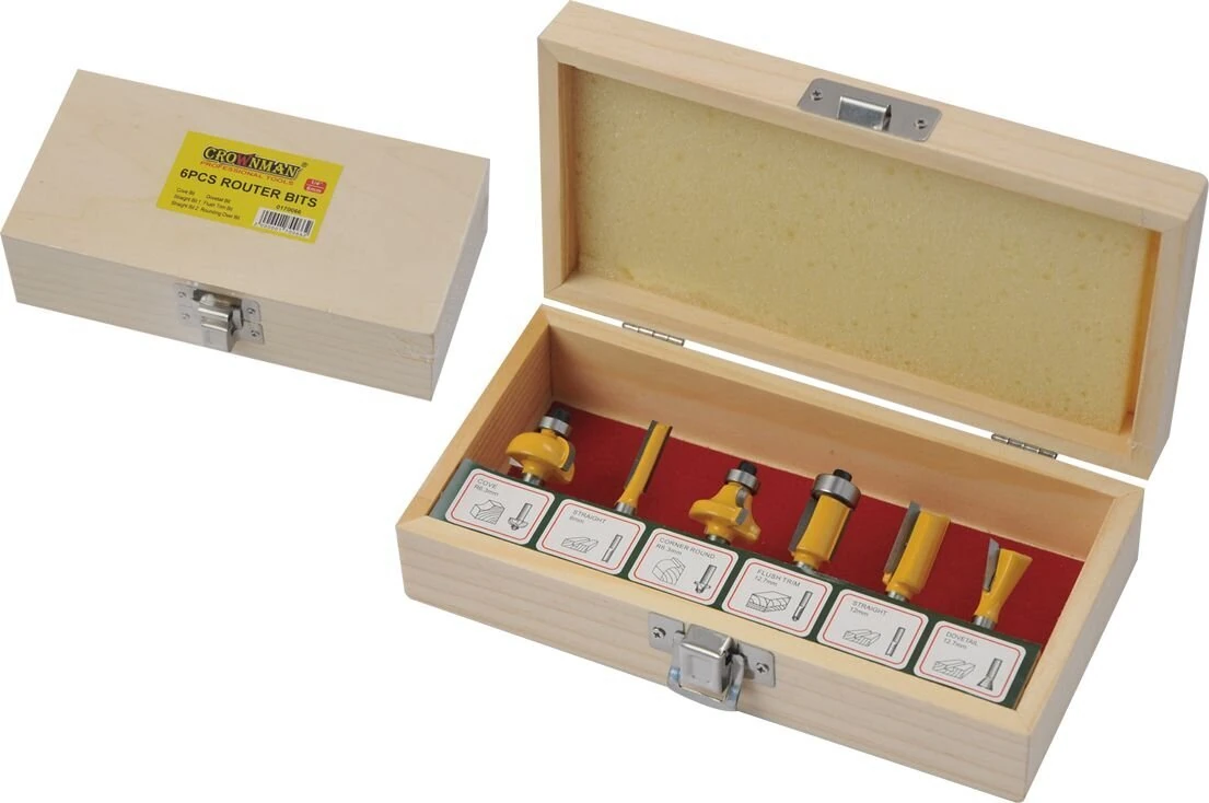 Router Bıçak Seti 1/4" 6mm 6 Parça