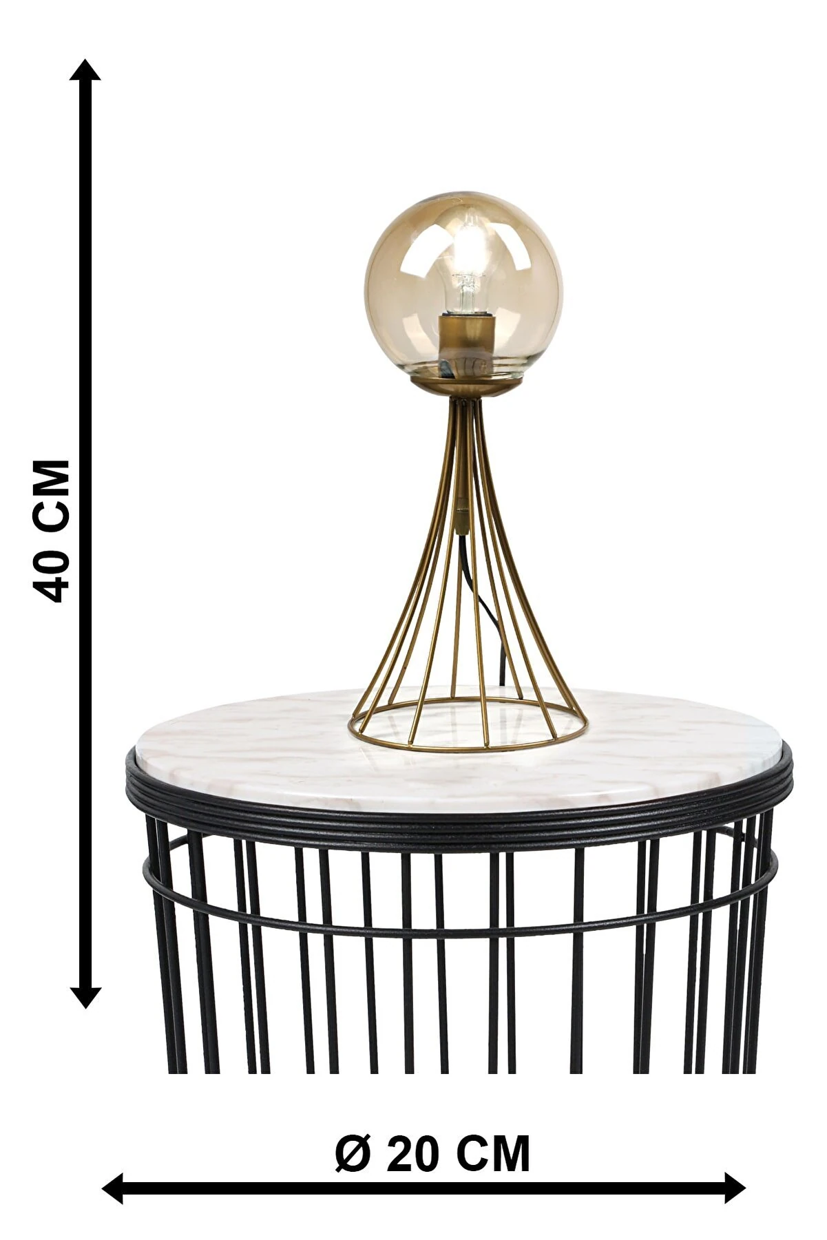 Masa Lambası Lapis Eskitme-Bal Cam