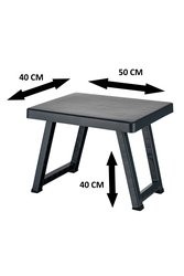 Katlanır Plastik Sehpa 50x40cm Antrasit