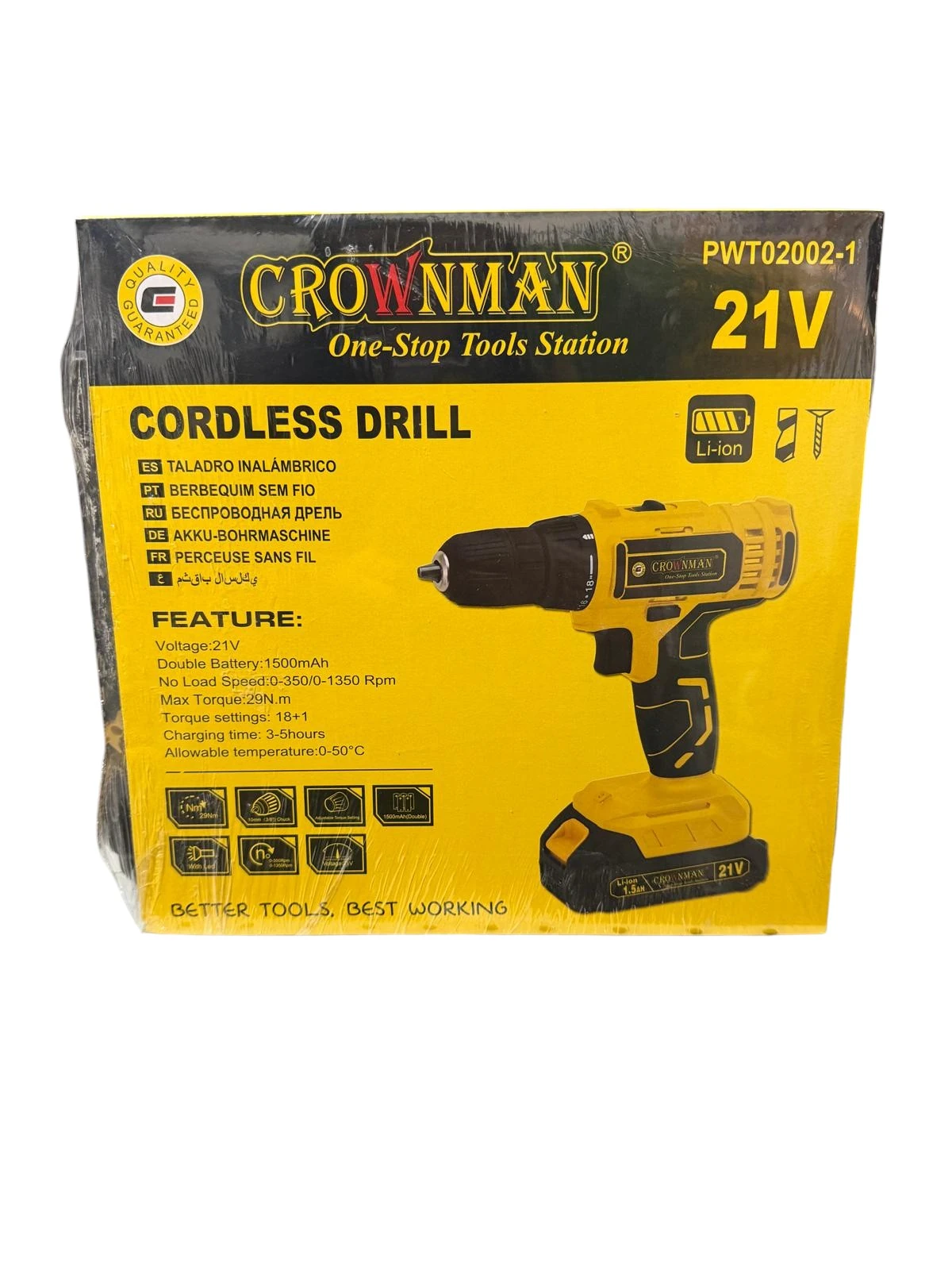 Matkap Akülü  10mm 21v 2x1.5ah Akü